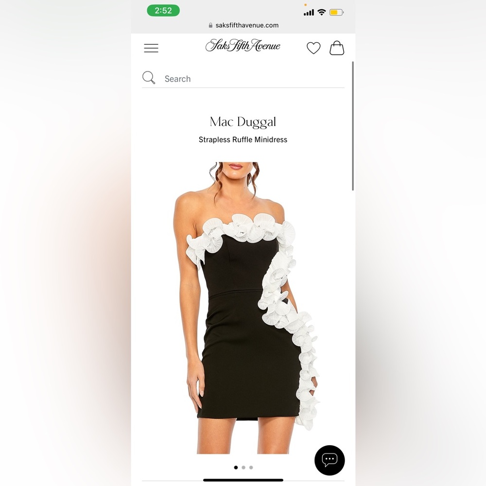 Mac Duggal
Strapless Ruffle Minidress